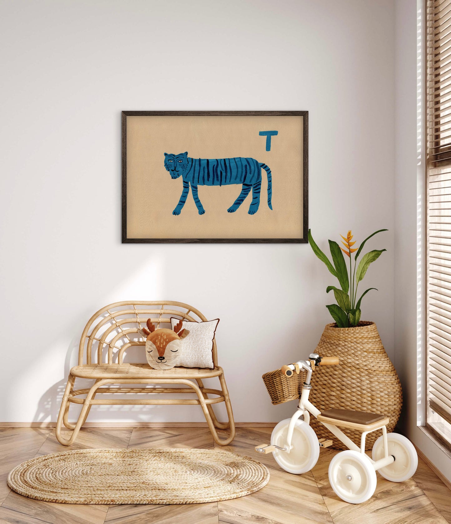 Alphabet T Tiger Print.