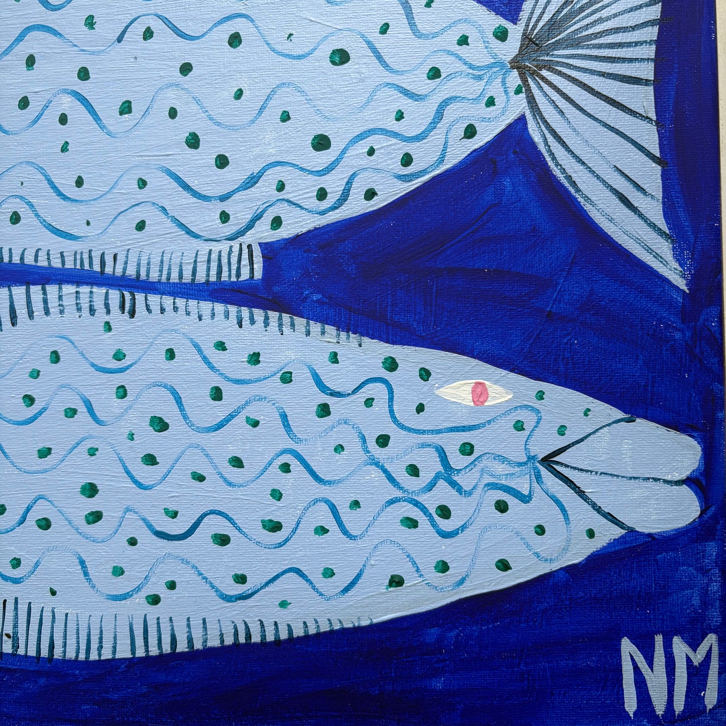 Two blue fish.
