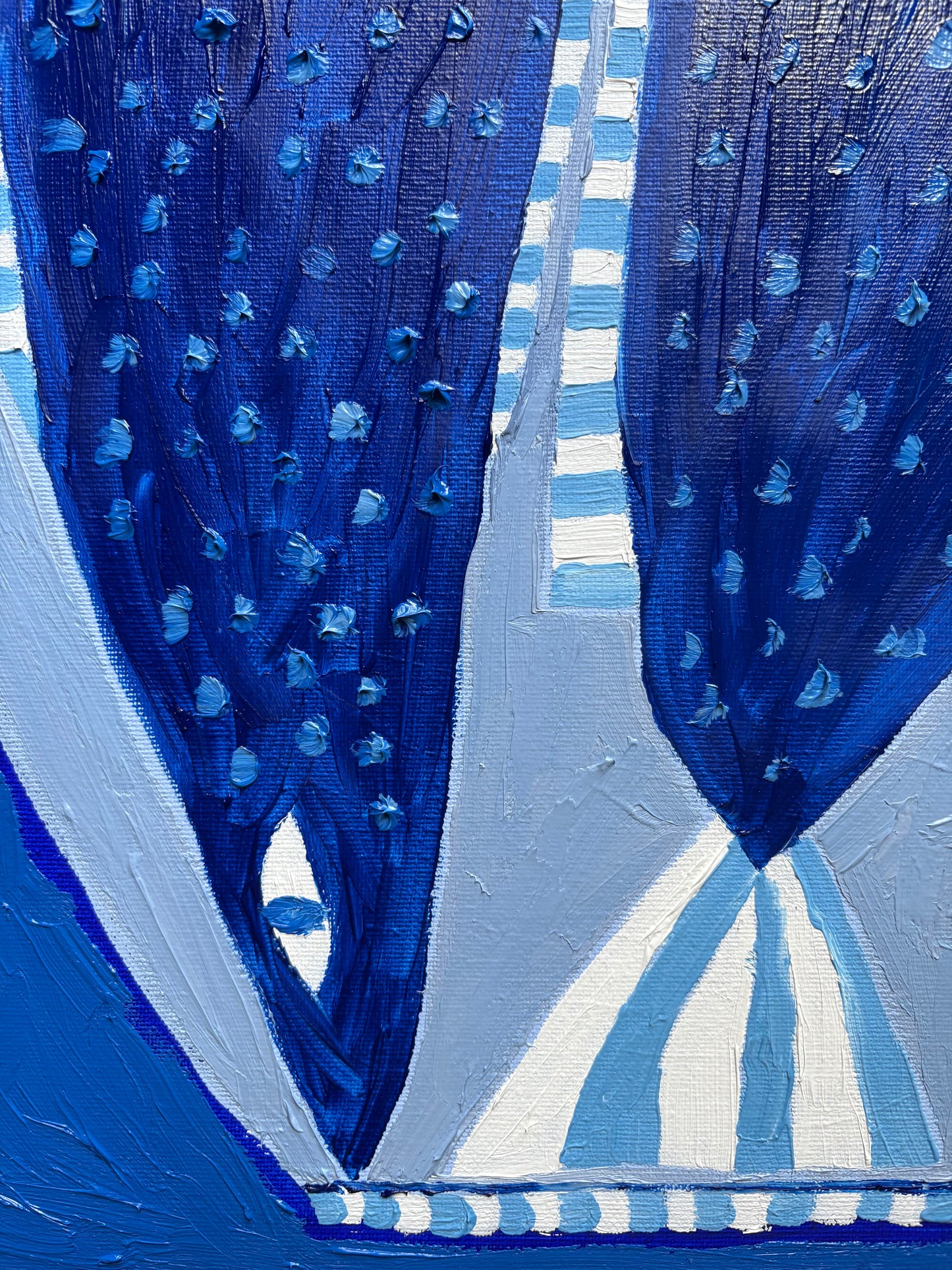 Blue fish vase.