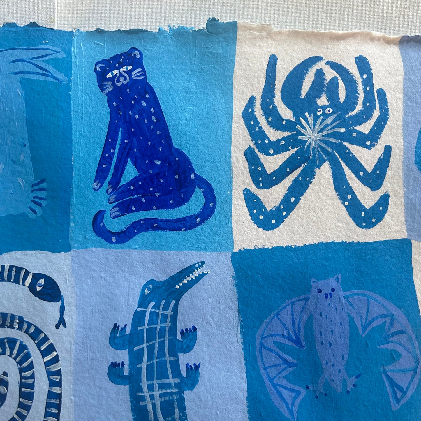 Lots of blue animals
