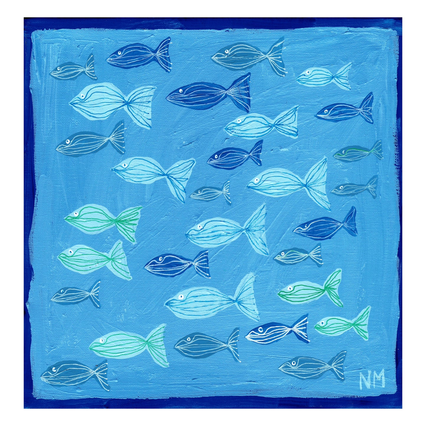 Swimming little fish print.