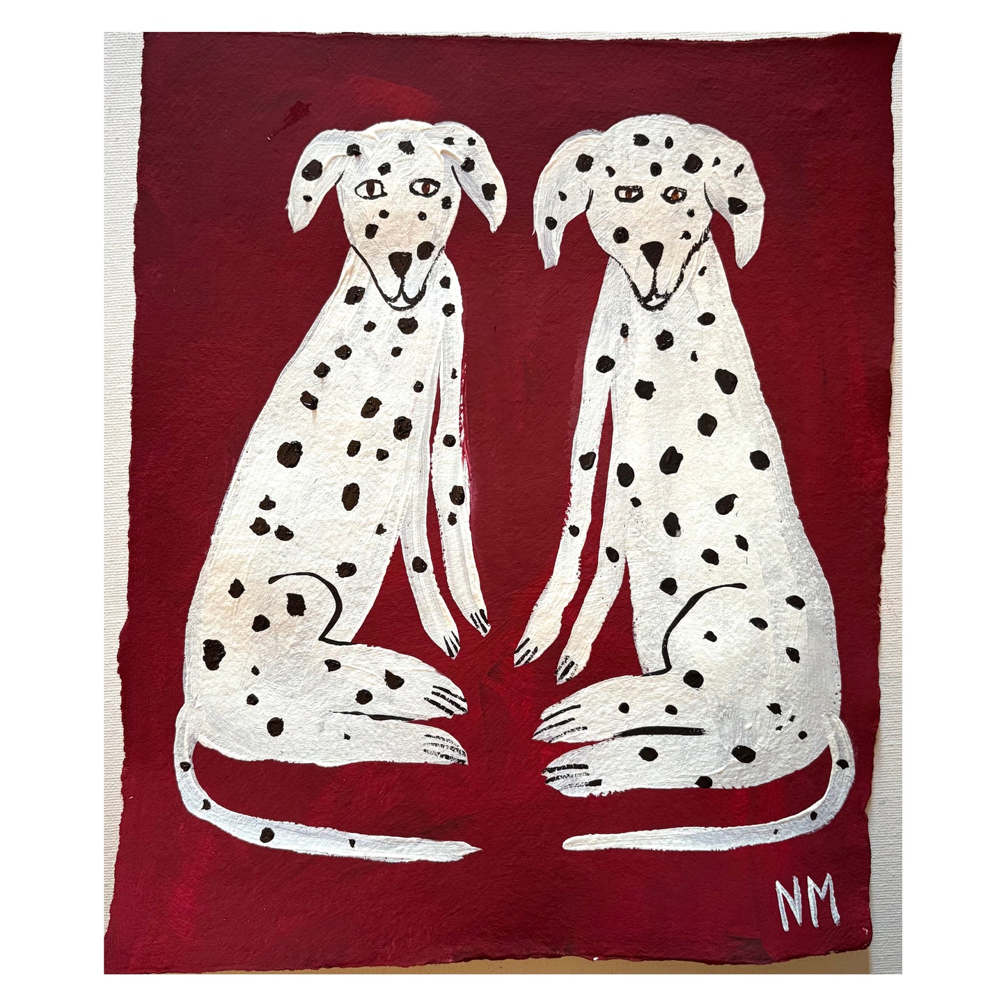 Dalmatians on Red.