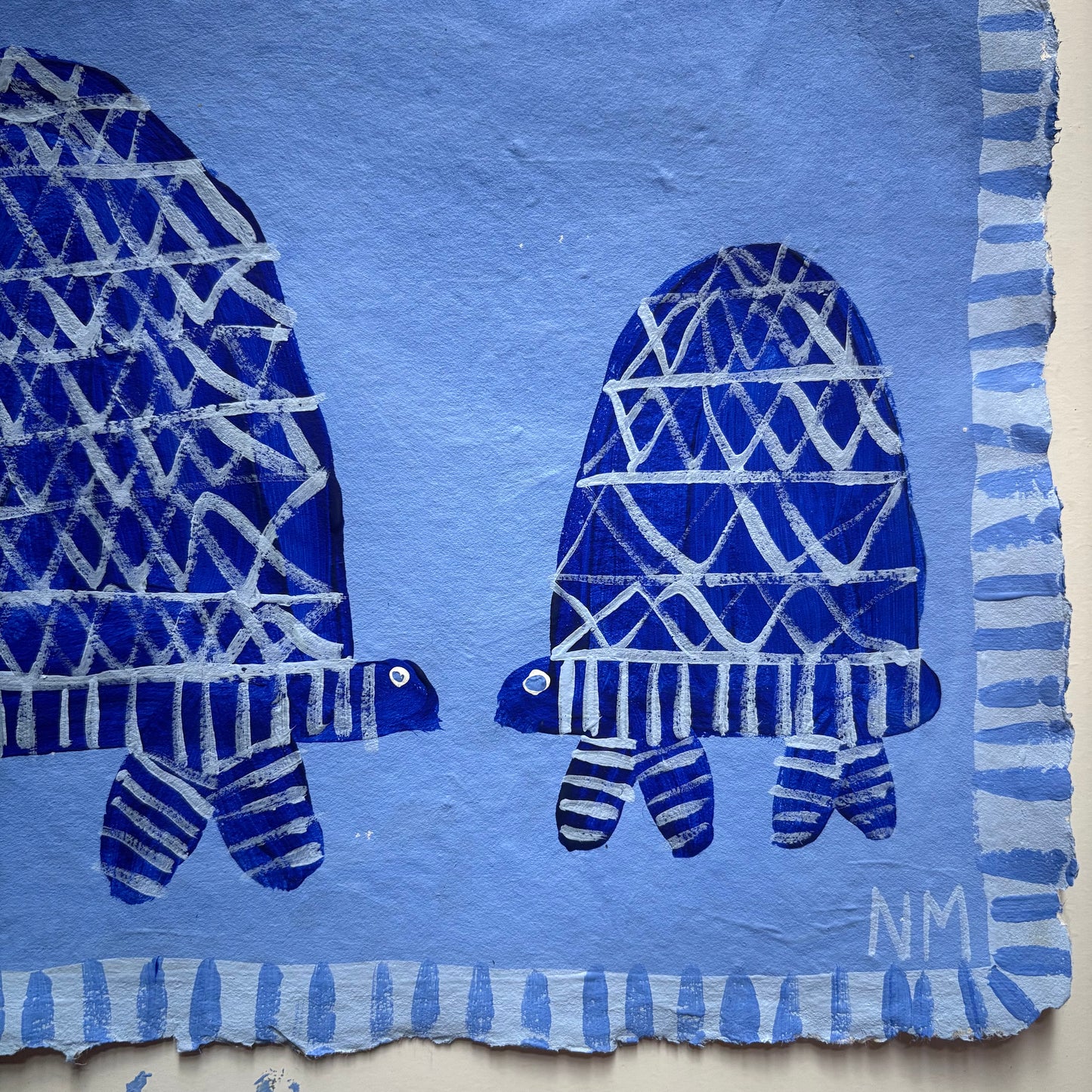 Blue tortoises.
