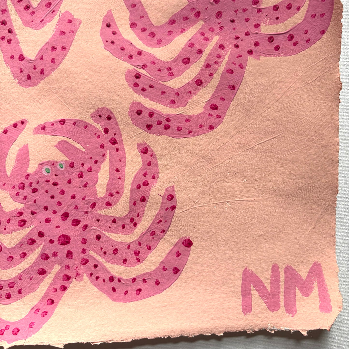 Pink spotty crabs.