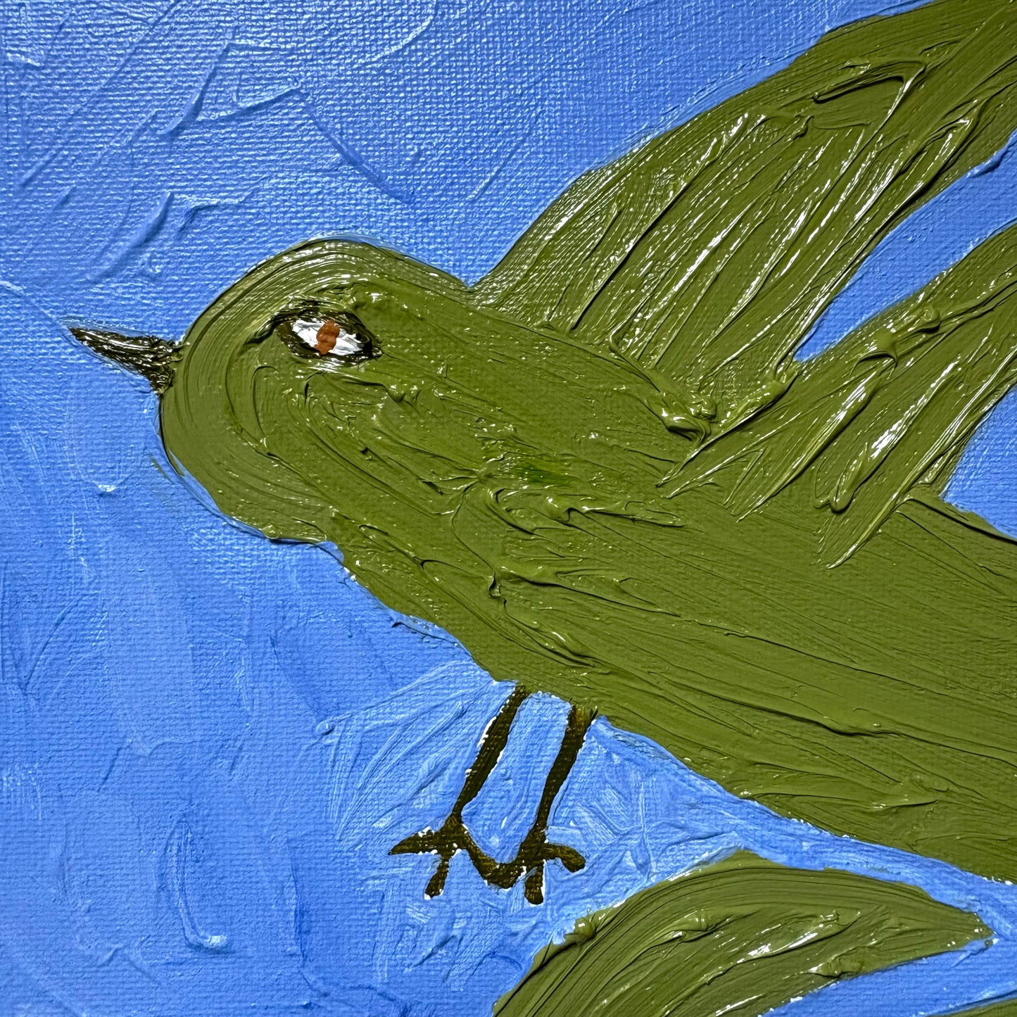 Three green birds.