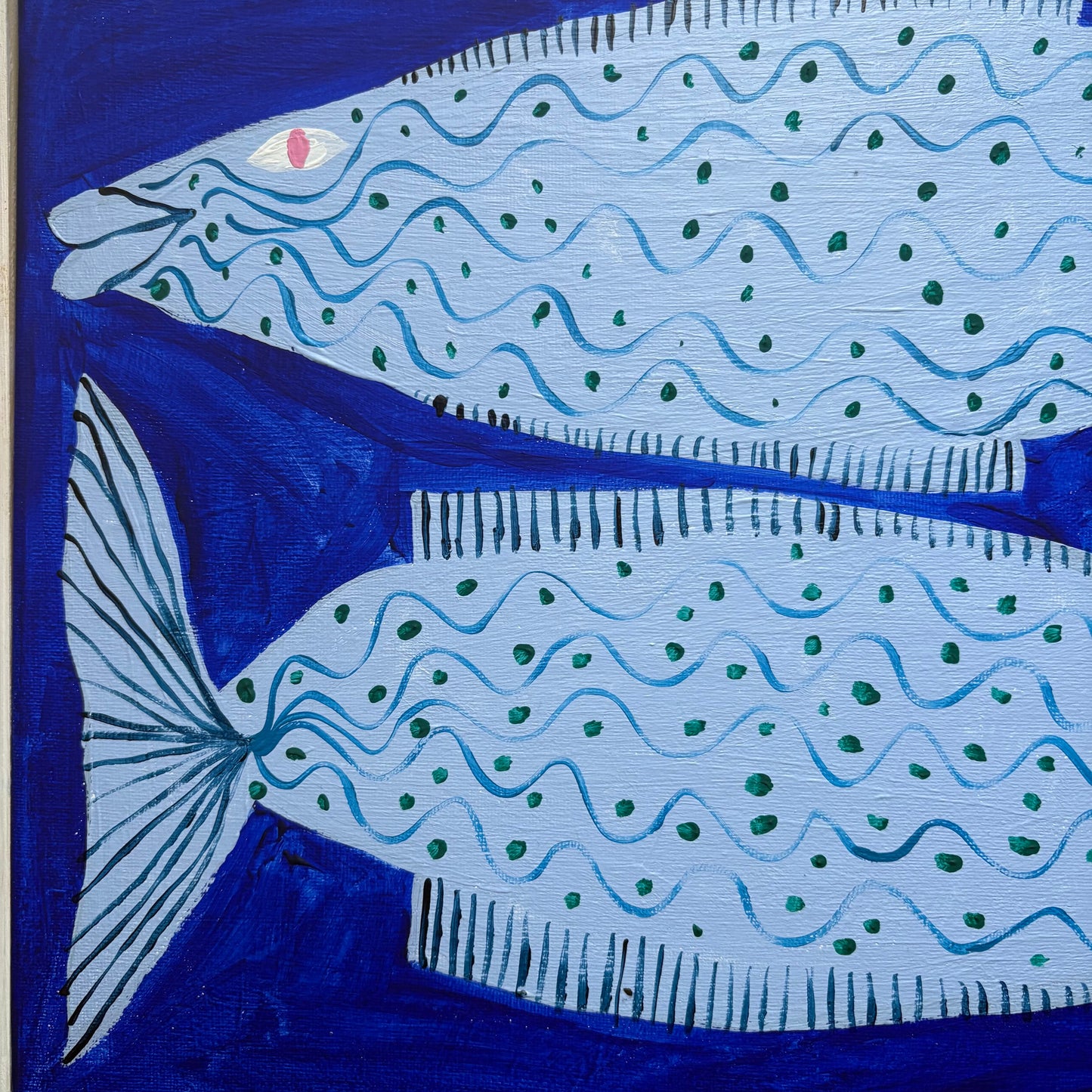 Two blue fish.