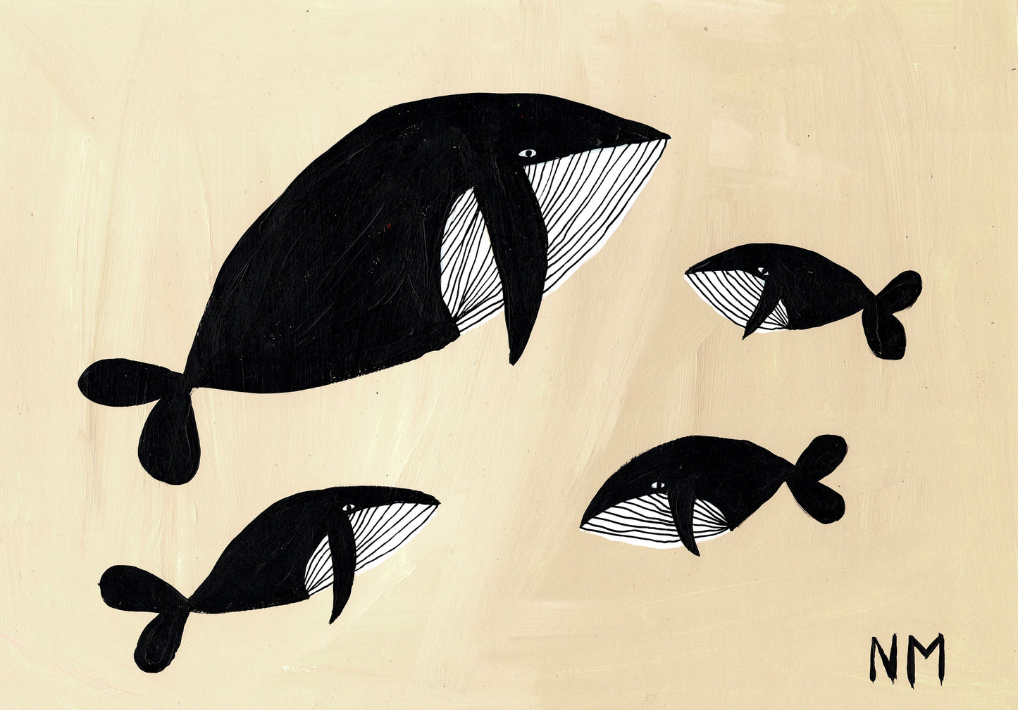 Three baby whales.