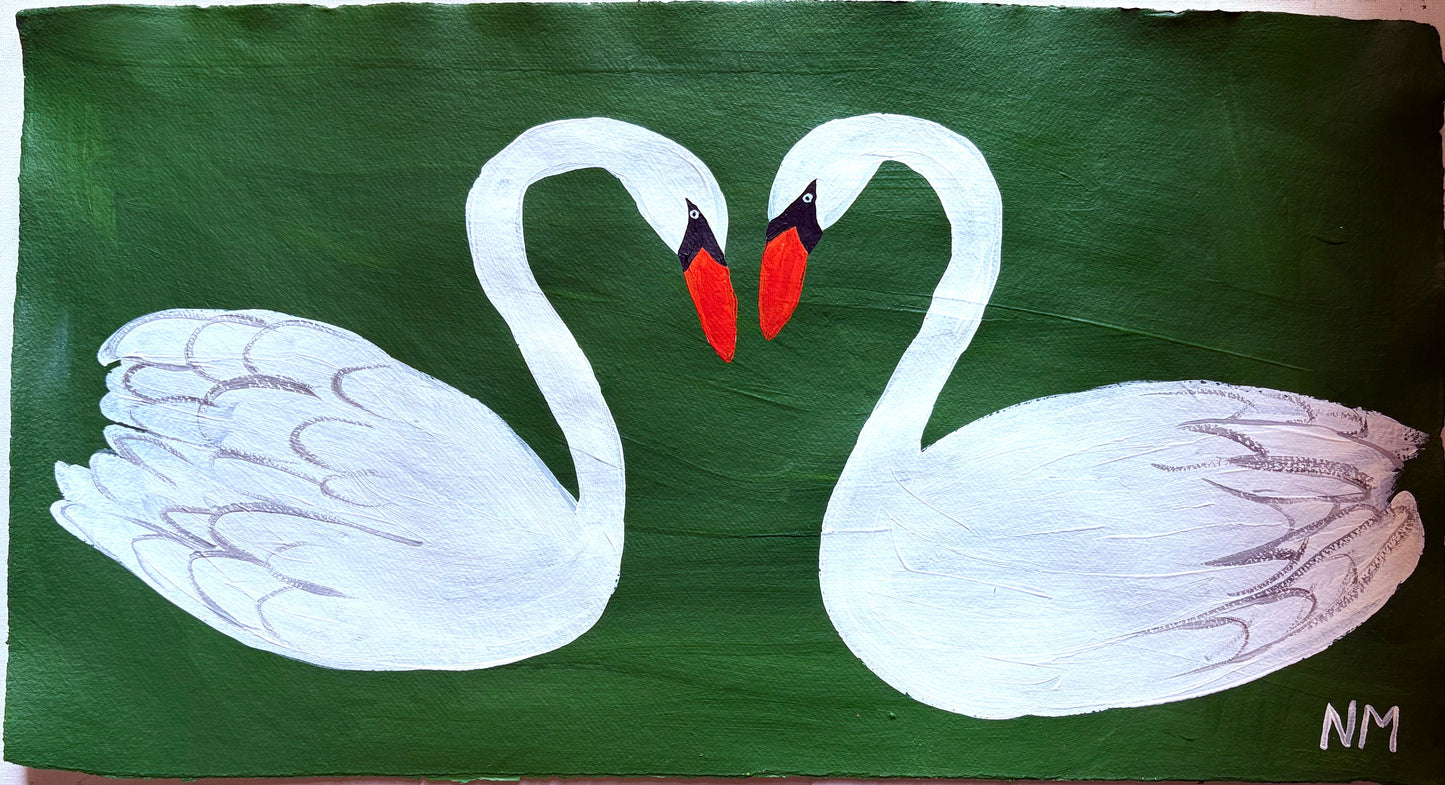 Two beautiful swans.