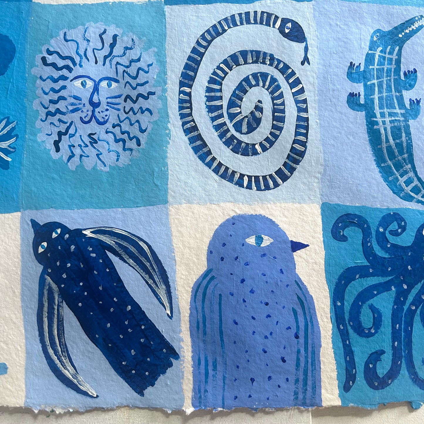 Lots of blue animals