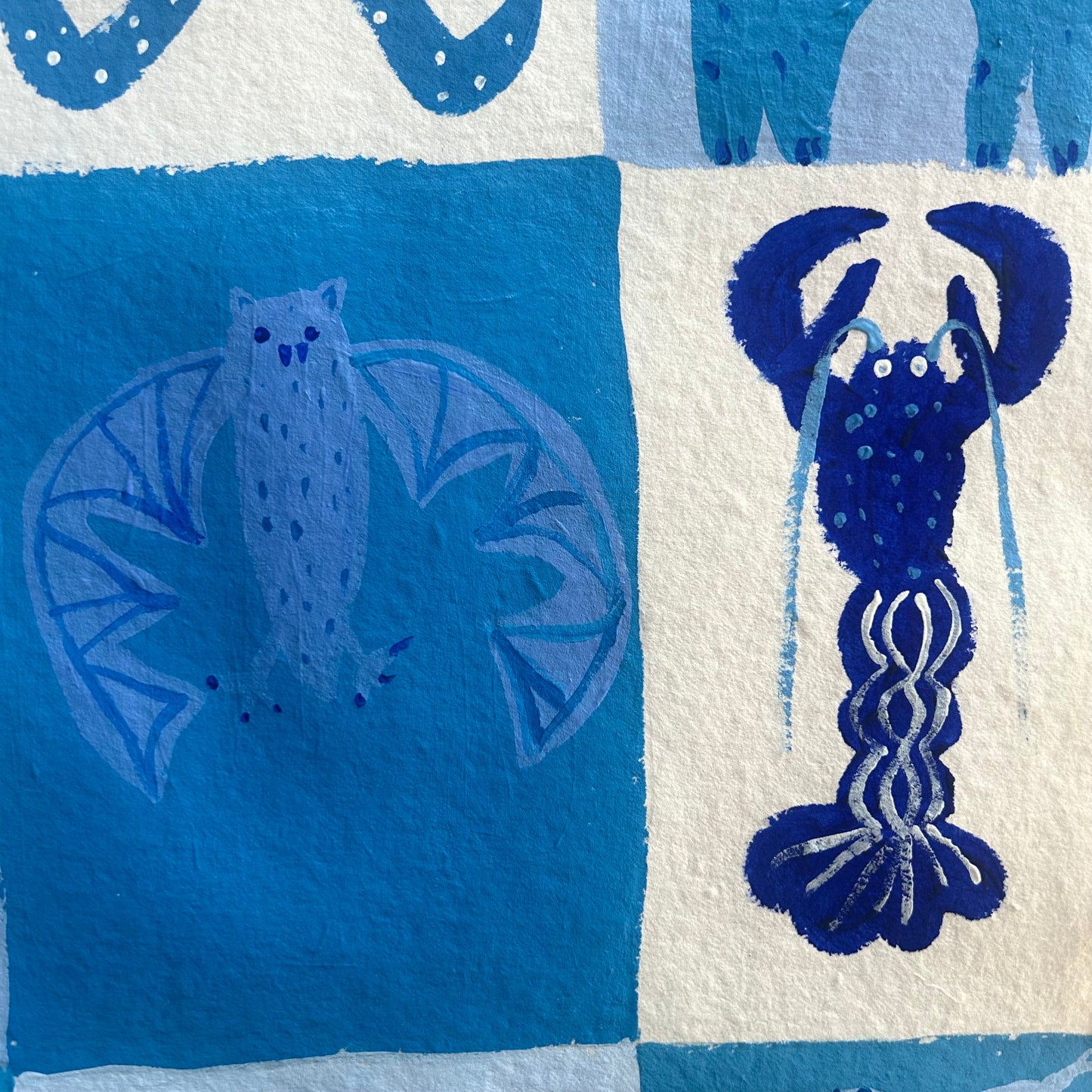 Lots of blue animals