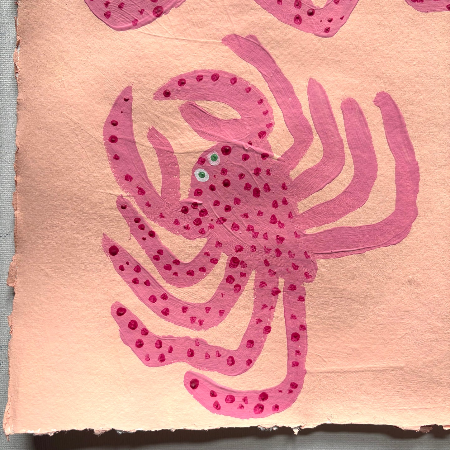 Pink spotty crabs.