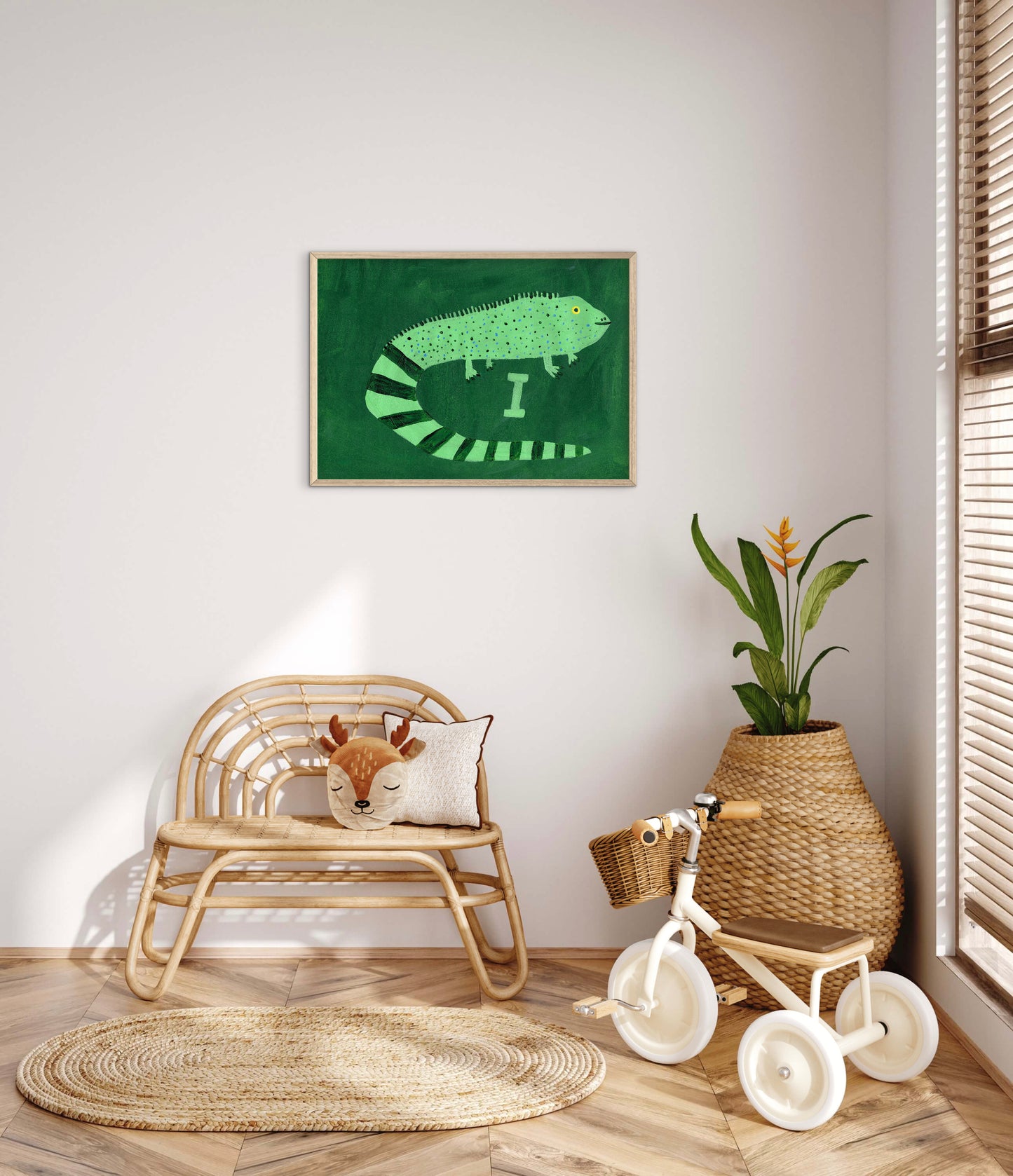 Alphabet I Iguana Print.