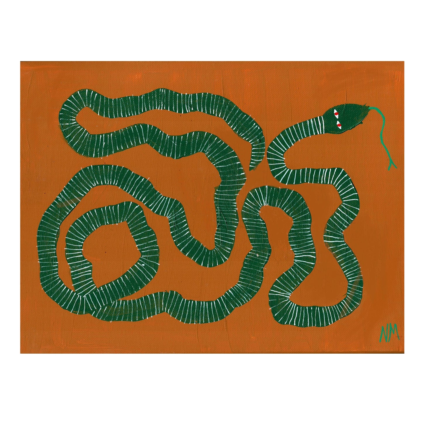 Green snake print.