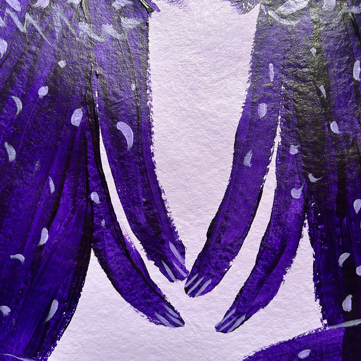 Two purple lions
