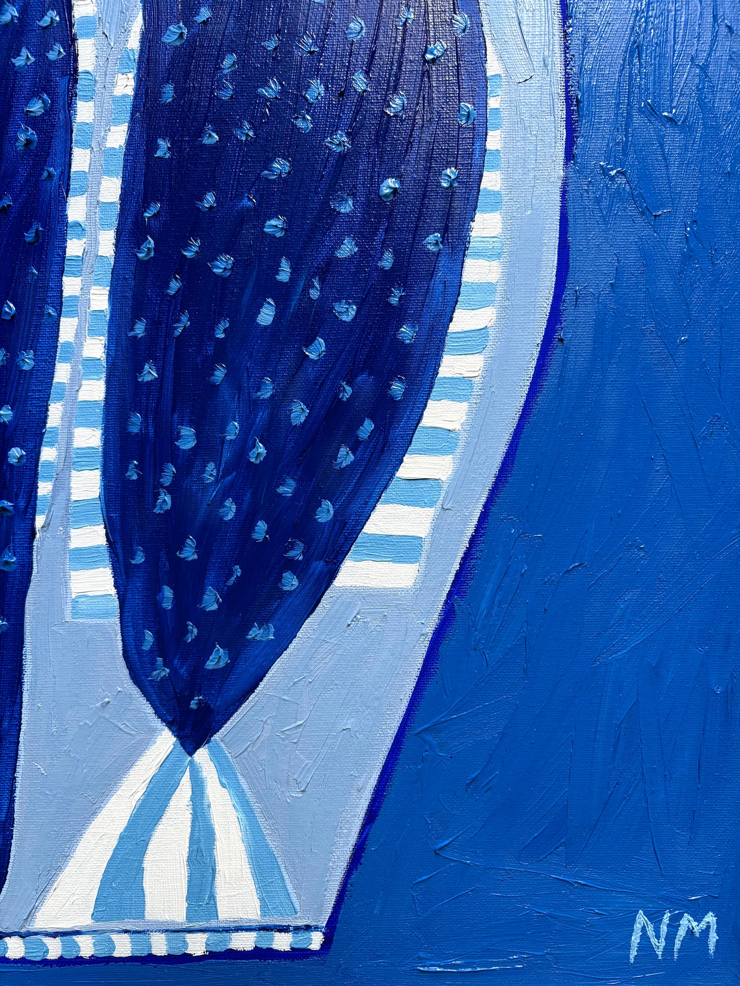 Blue fish vase.