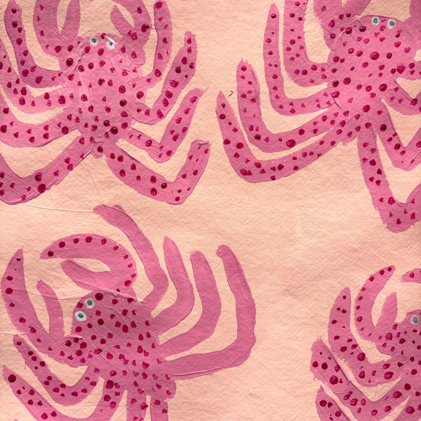 Pink spotty crabs.