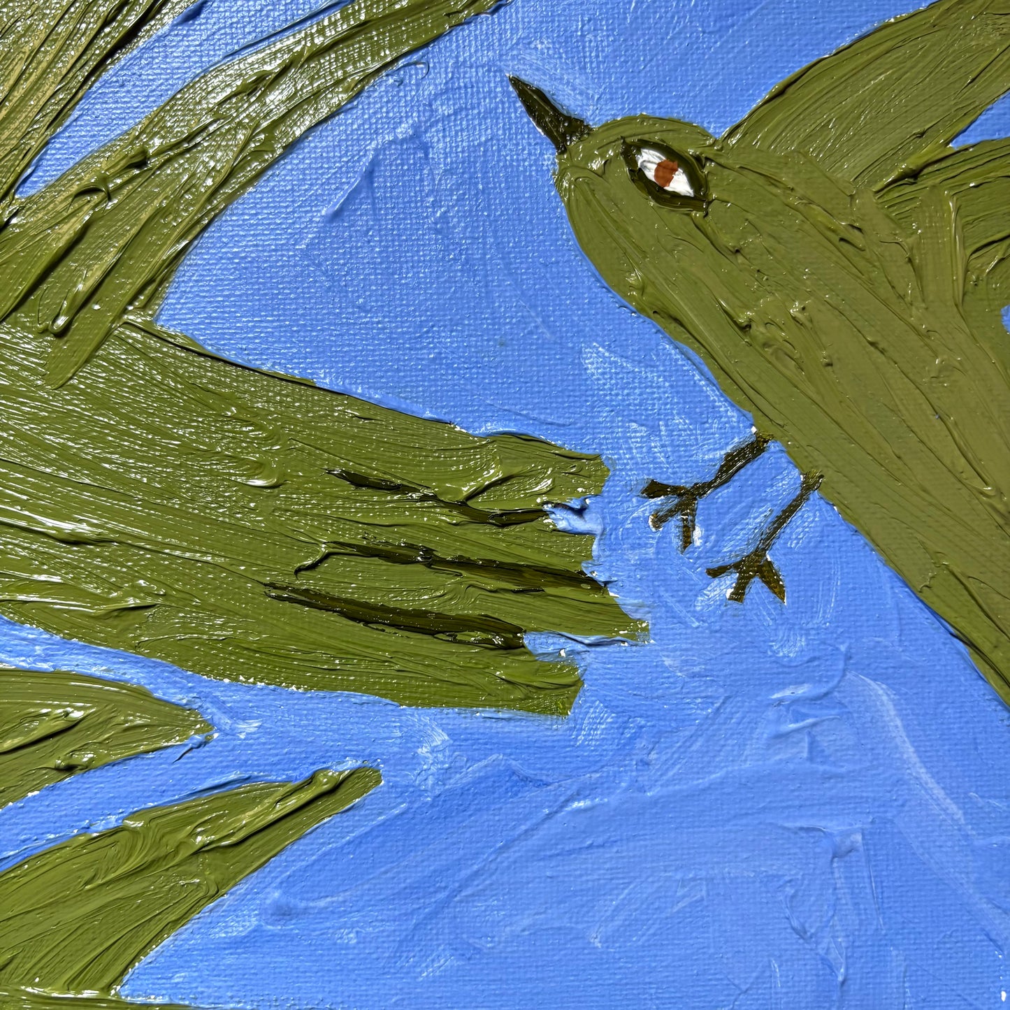 Three green birds.