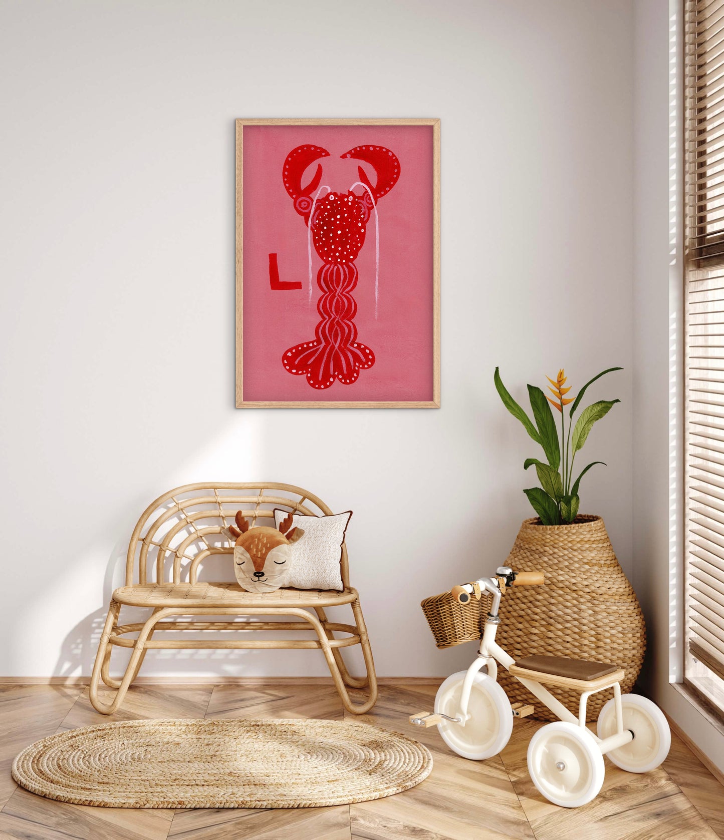 Alphabet L Lobster Print.