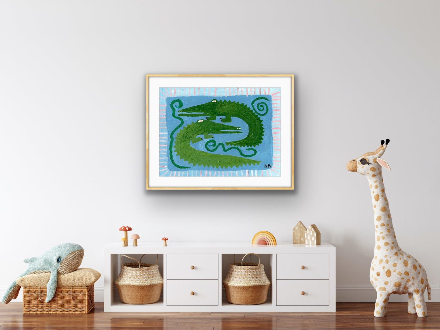 Crocodiles and snakes print.