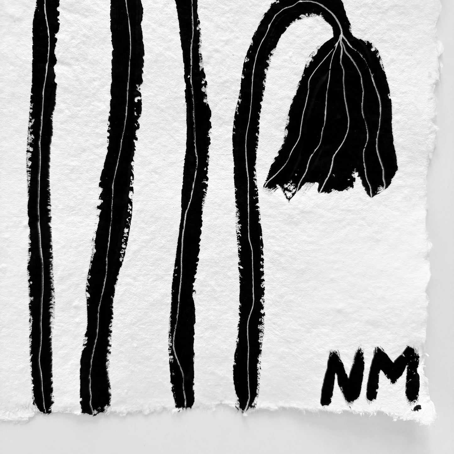 Black flowers.