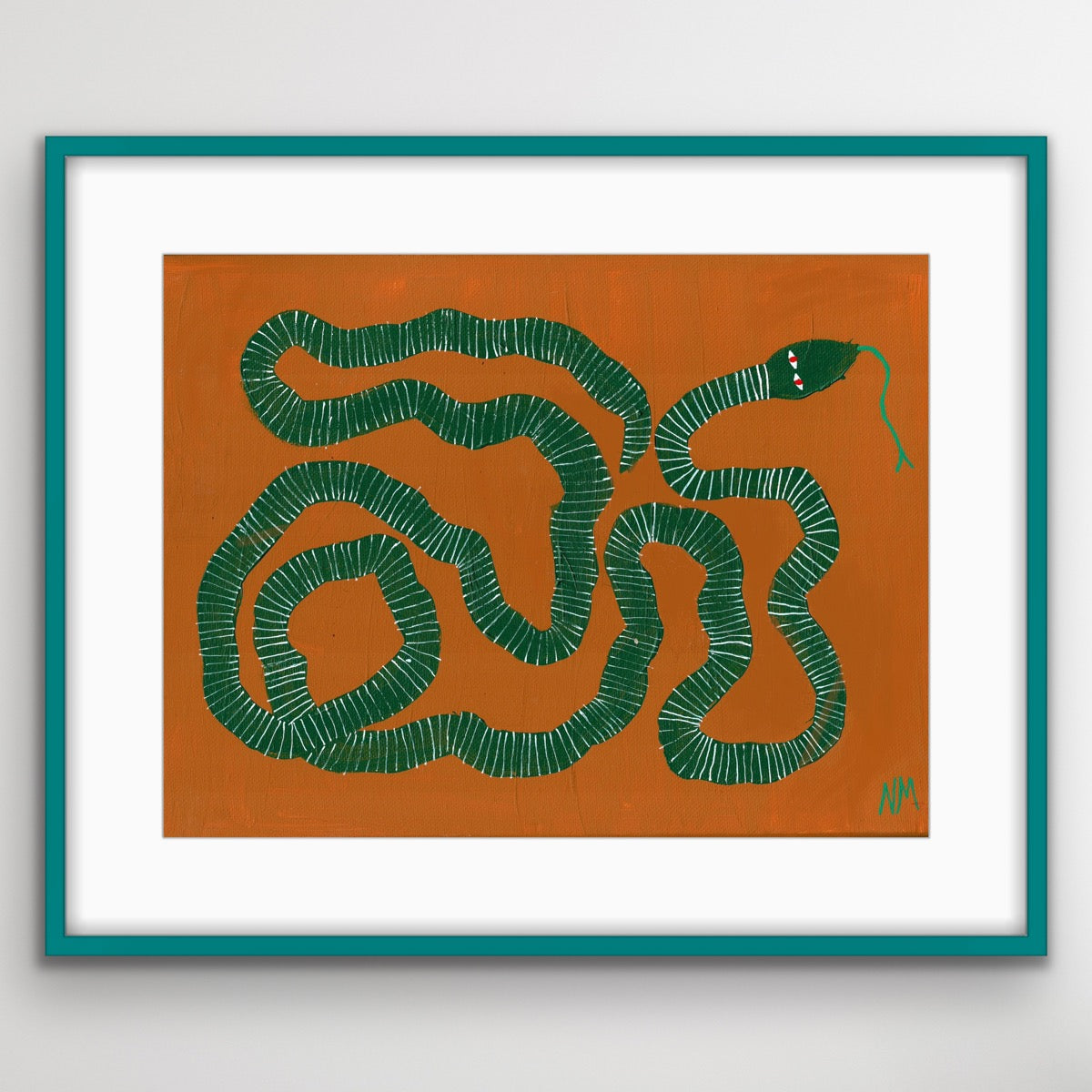 Green snake print.