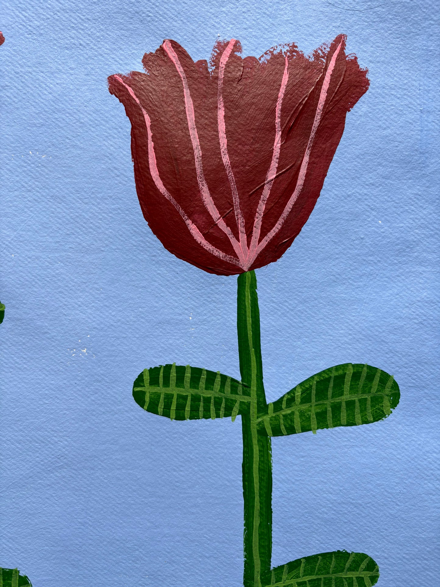 Red flowers.