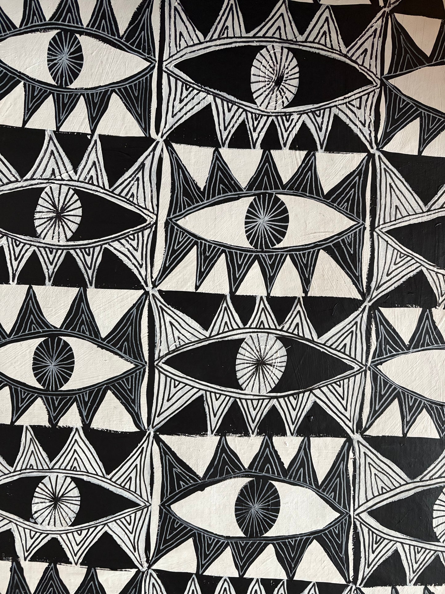 Black and white eyes