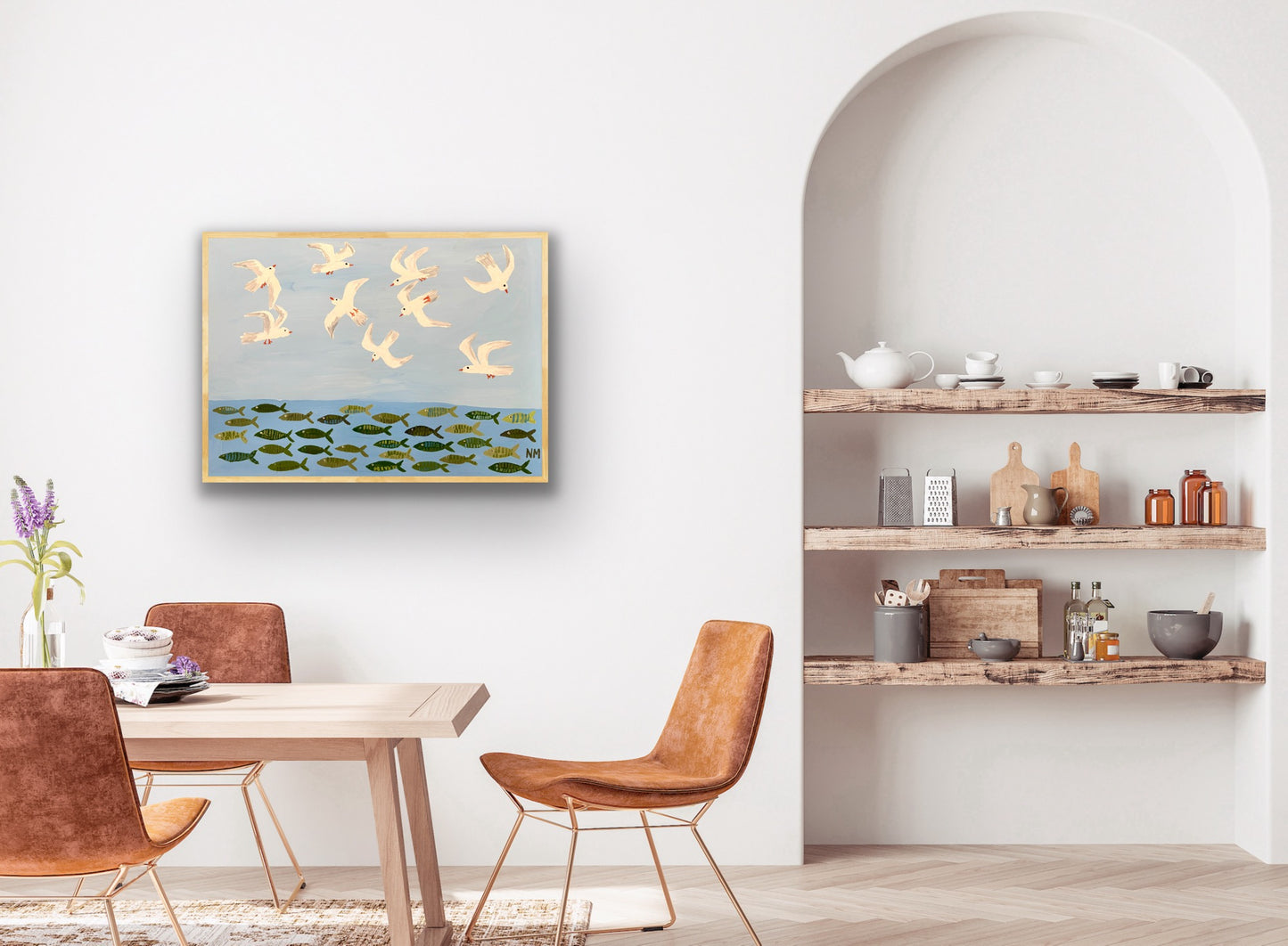 Above and below the sea print.