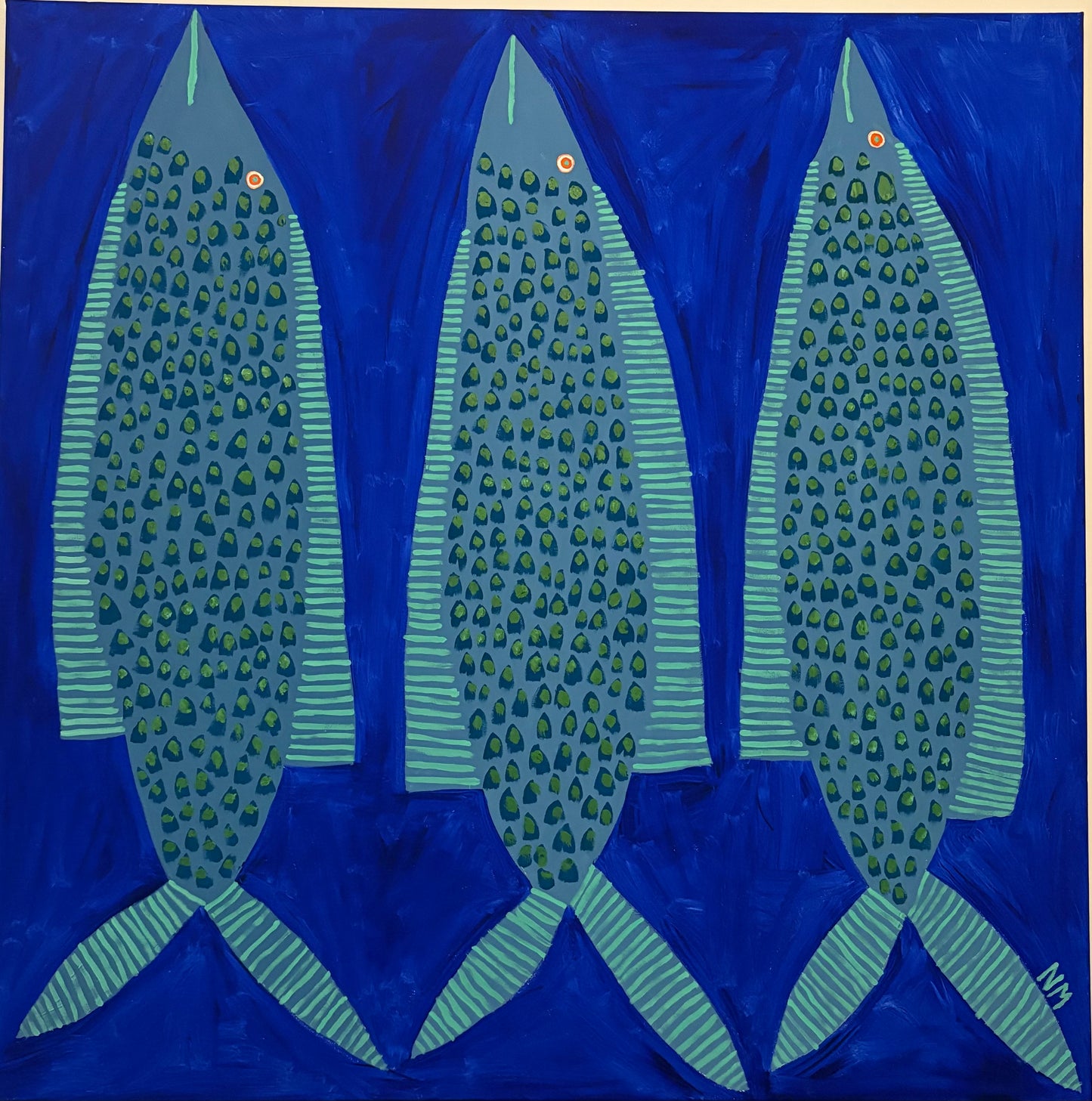 Three leopard fish.