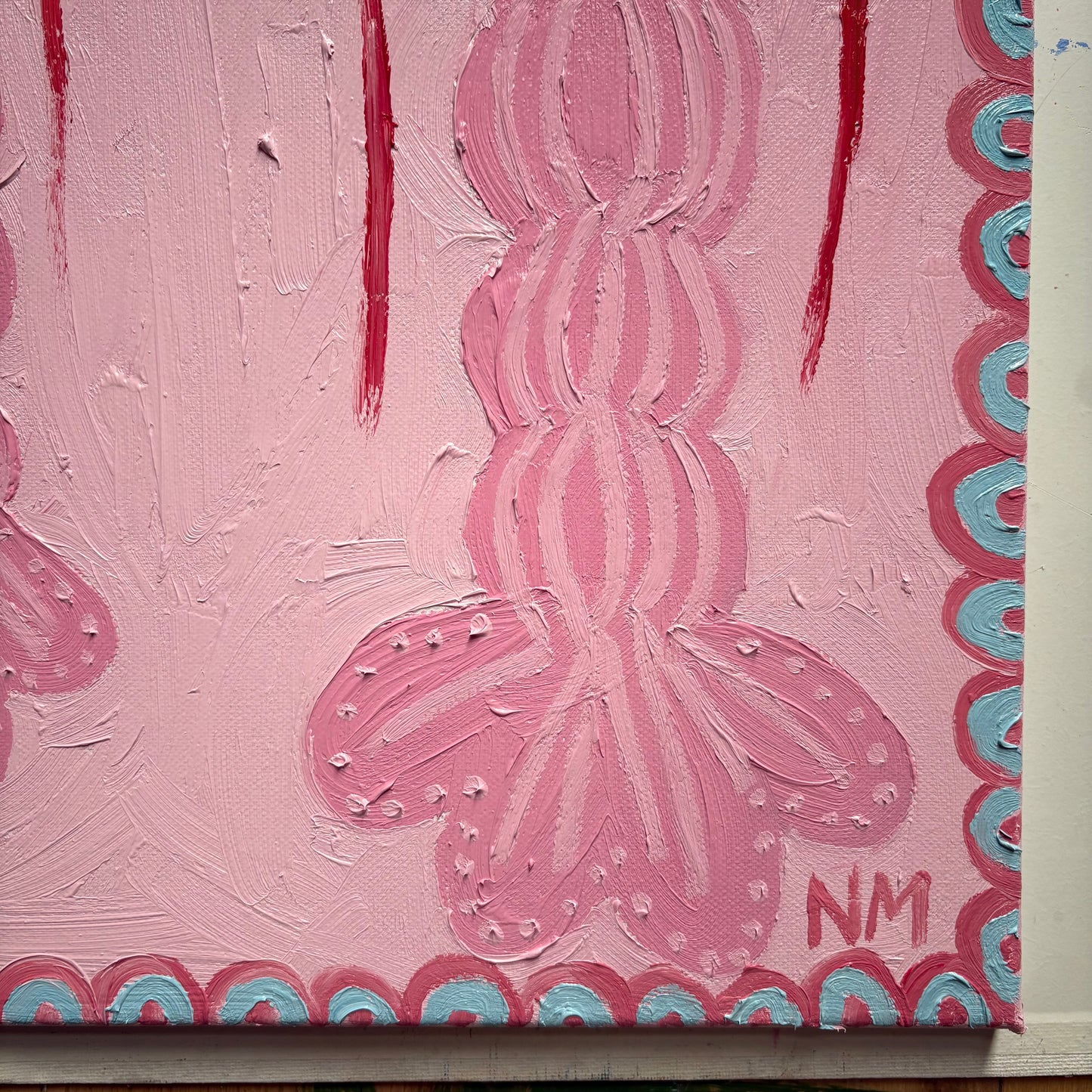 Three pink lobsters.