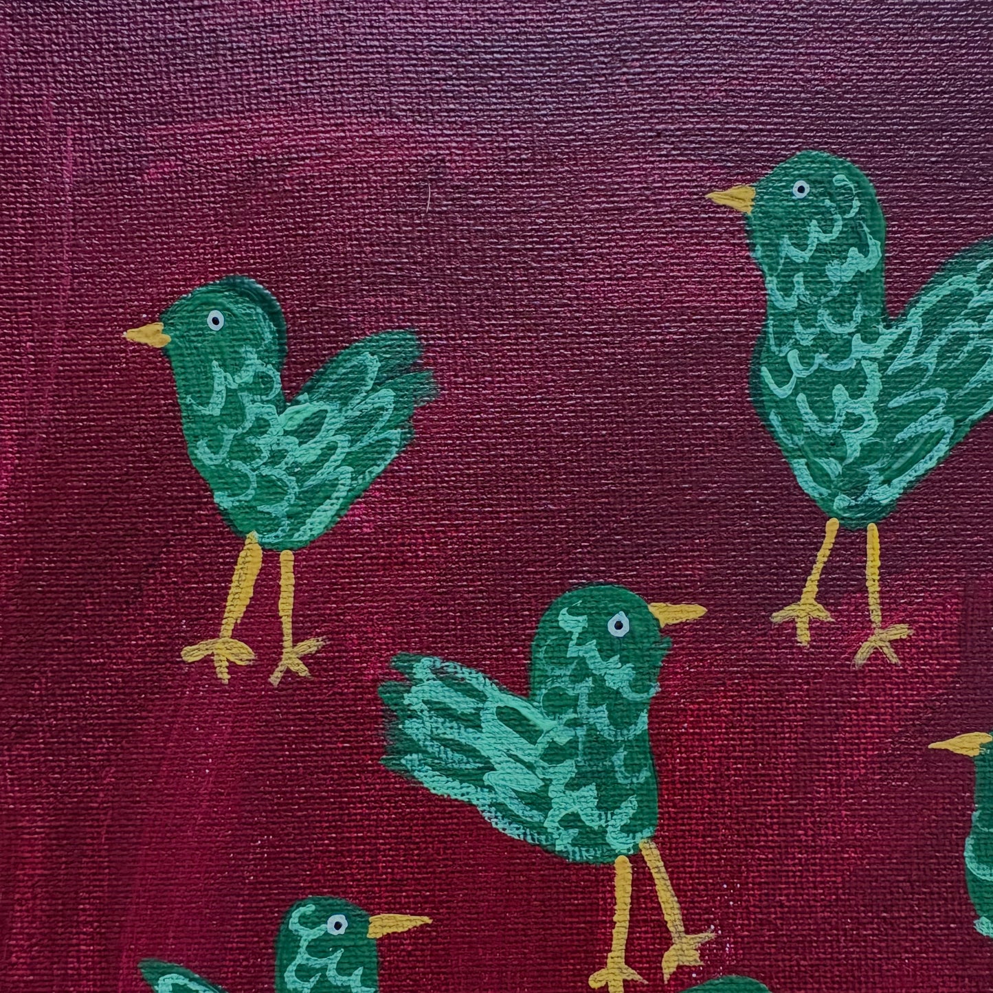 Green chickens.