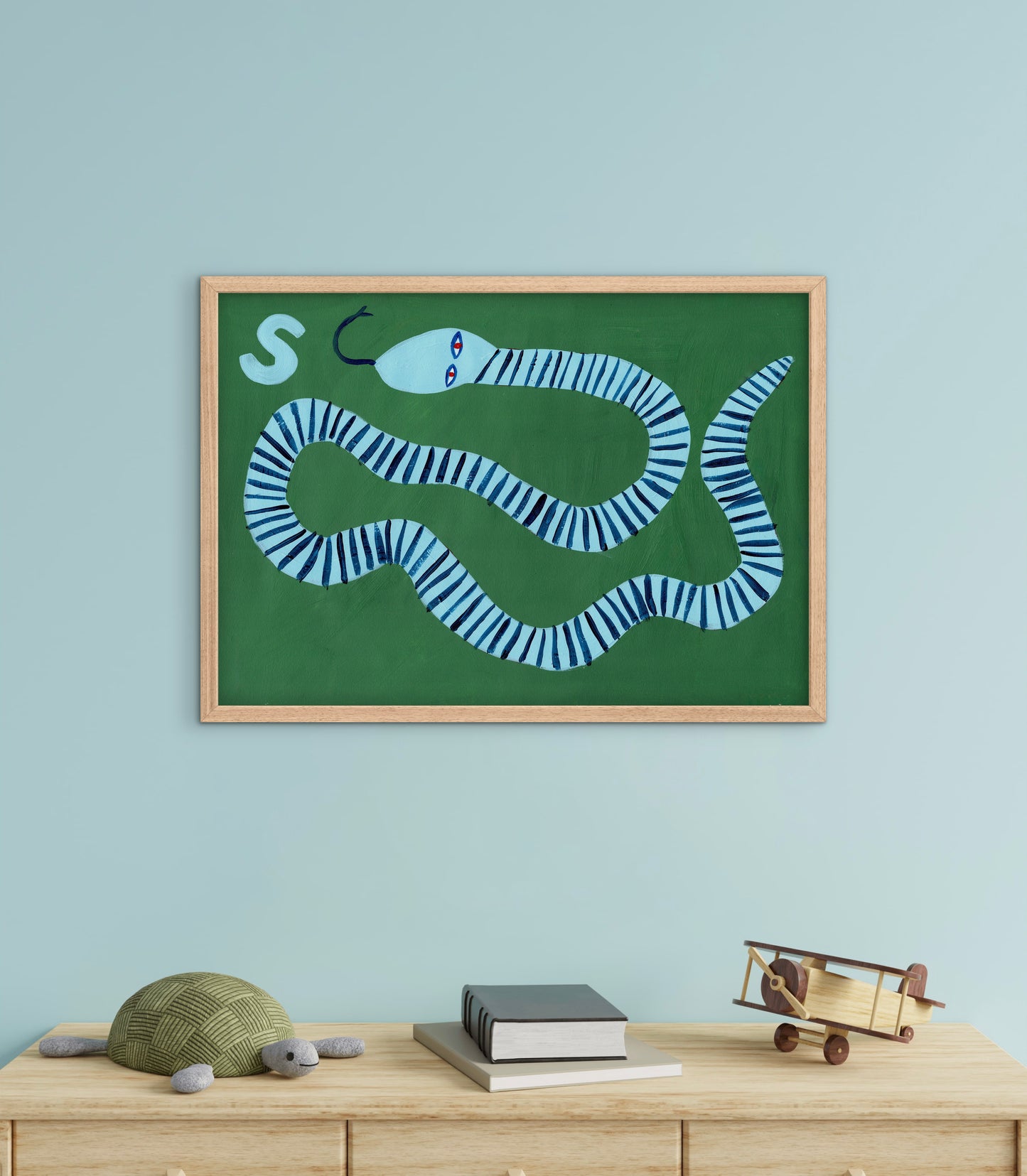 Alphabet S Snake Print.