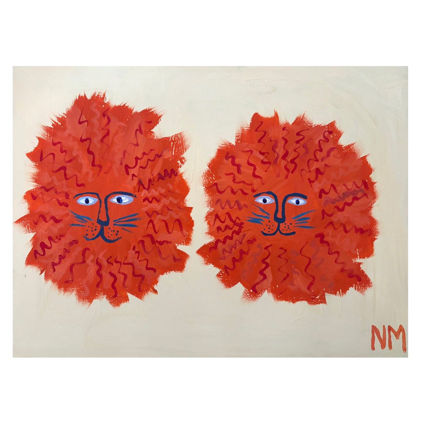 Two lions print.
