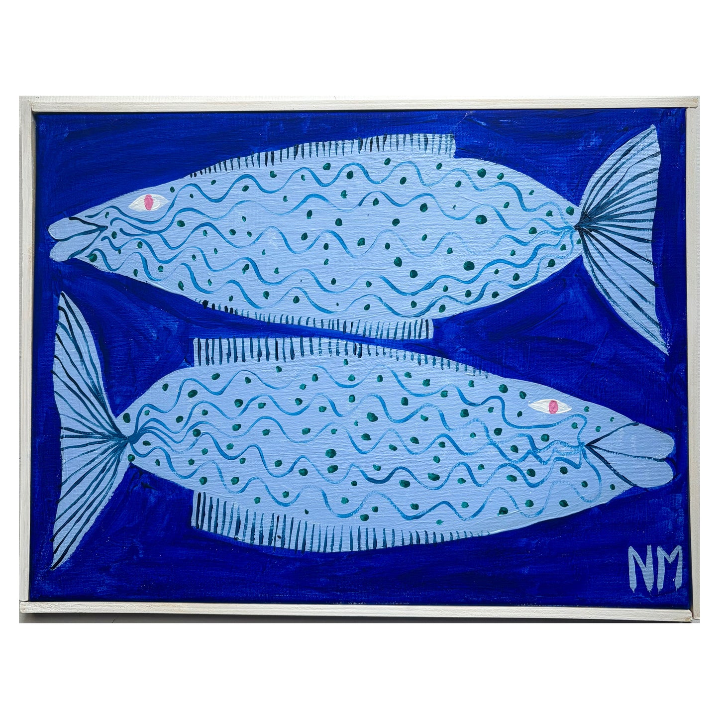 Two blue fish.