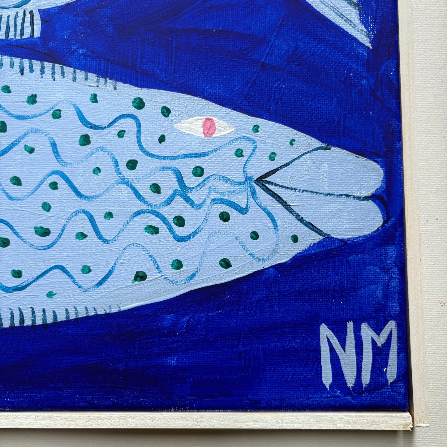 Two blue fish.