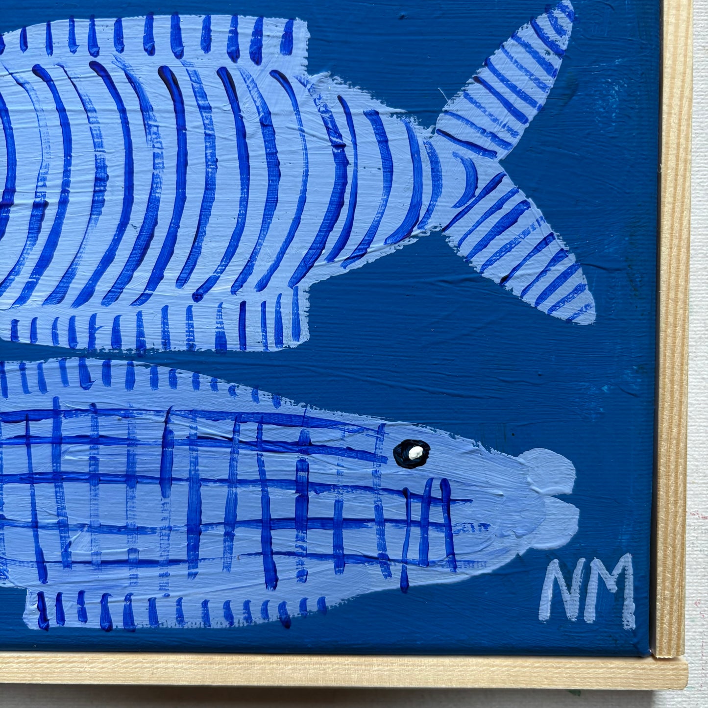 Four blue fish.