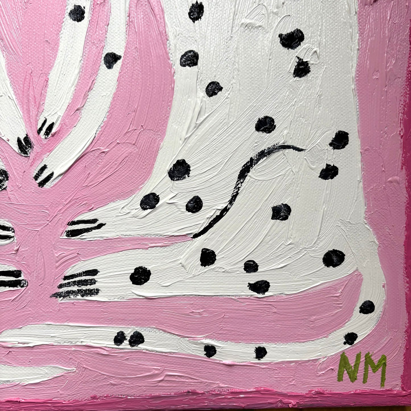 Dalmatians on pink.