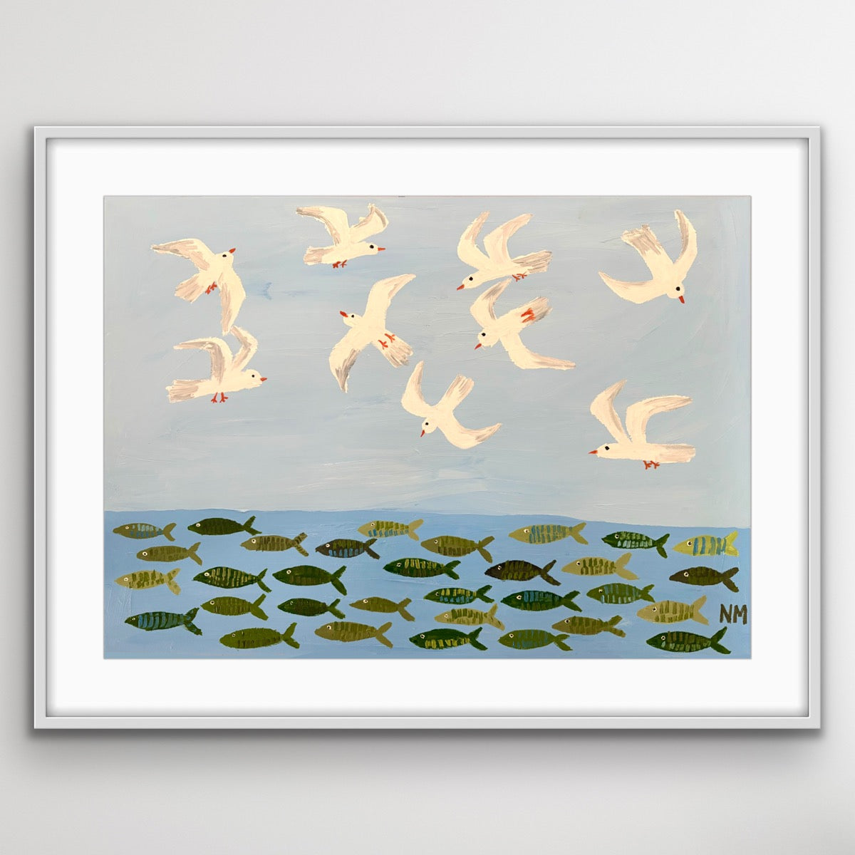 Above and below the sea print.