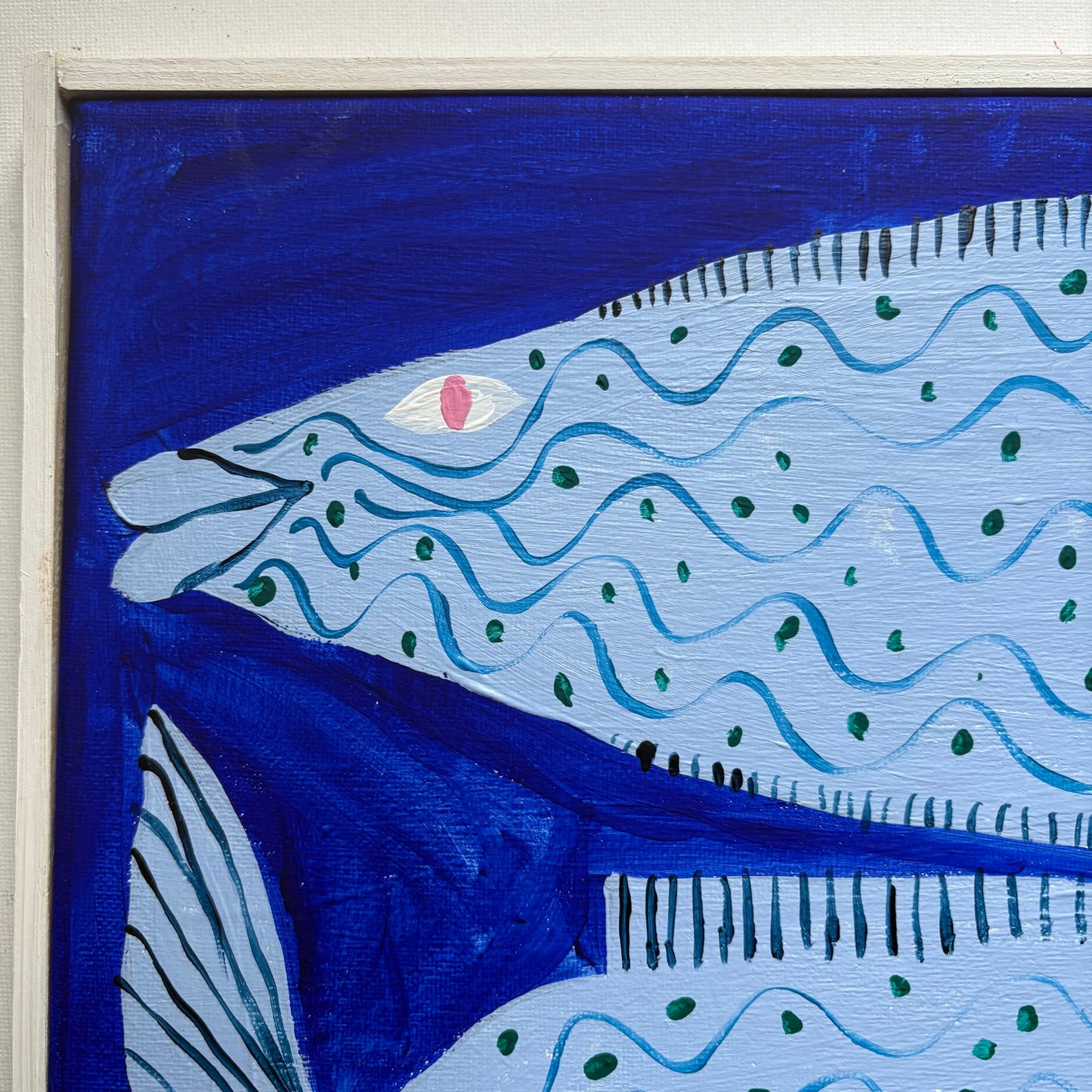 Two blue fish.