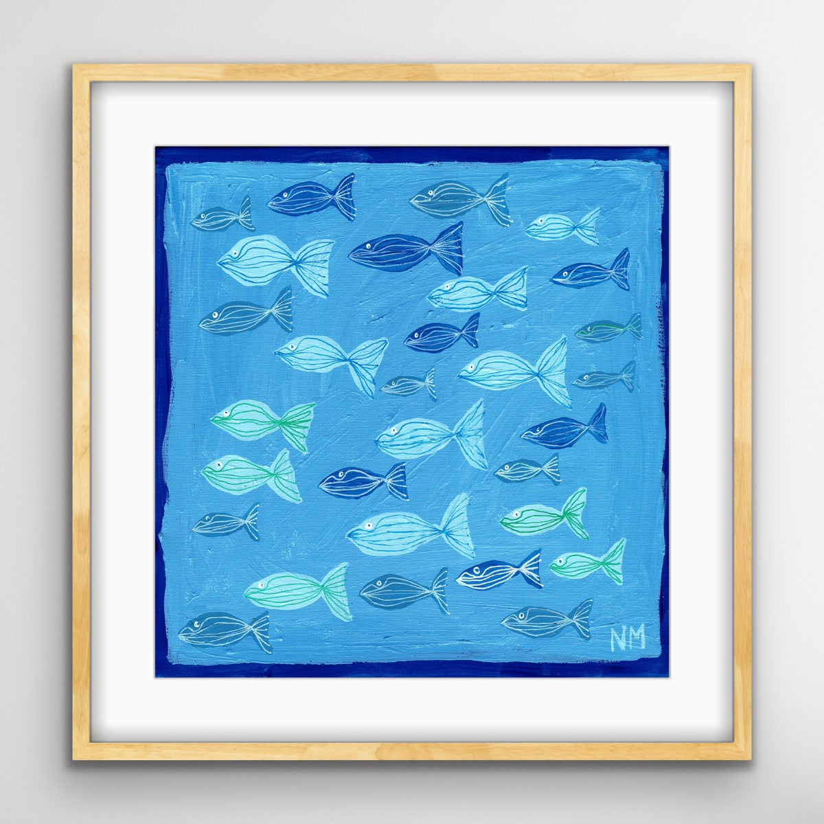 Swimming little fish print.