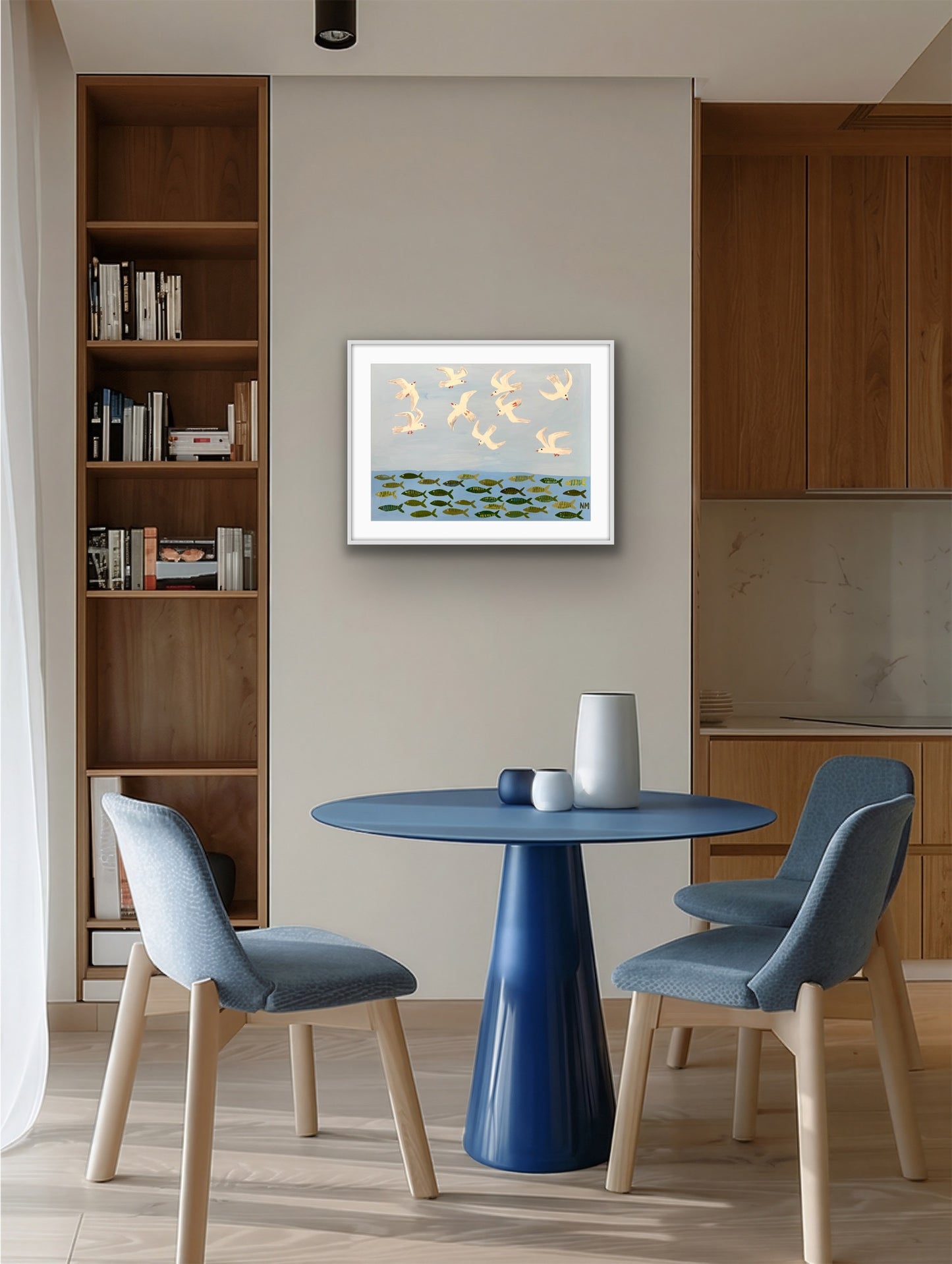 Above and below the sea print.