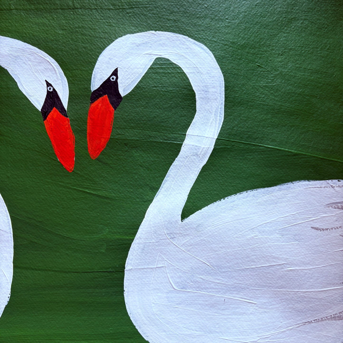 Two beautiful swans.