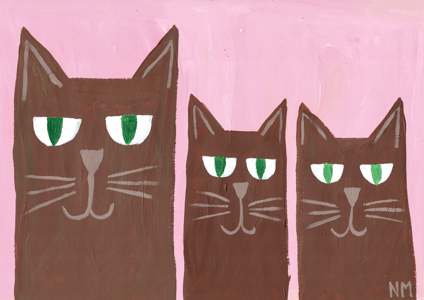 Three cats print.