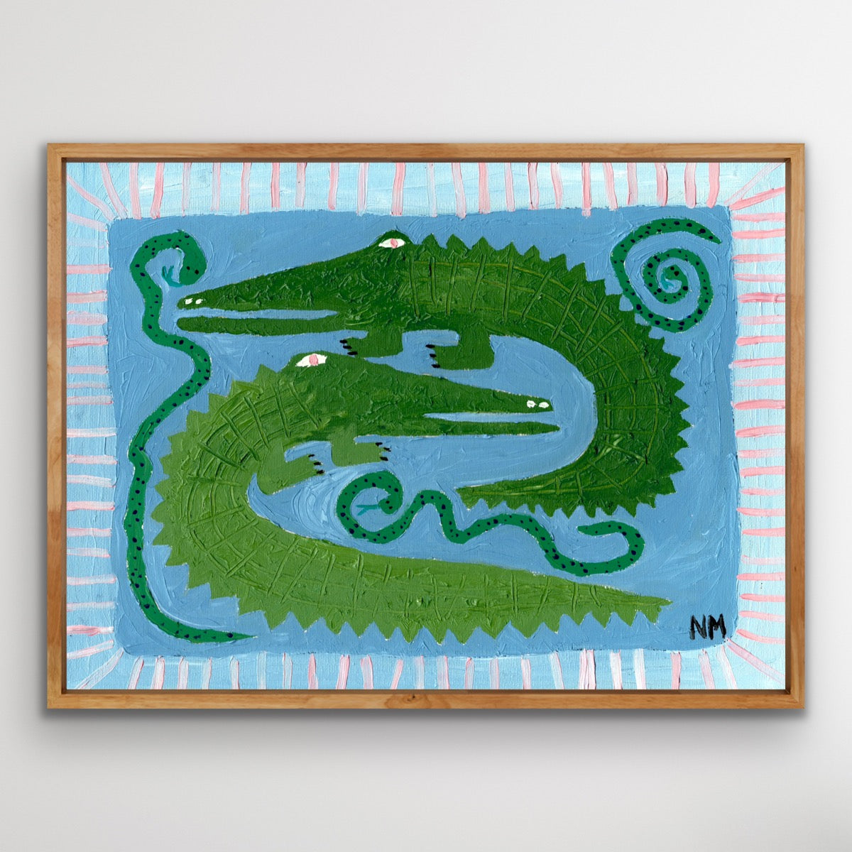 Crocodiles and snakes print.