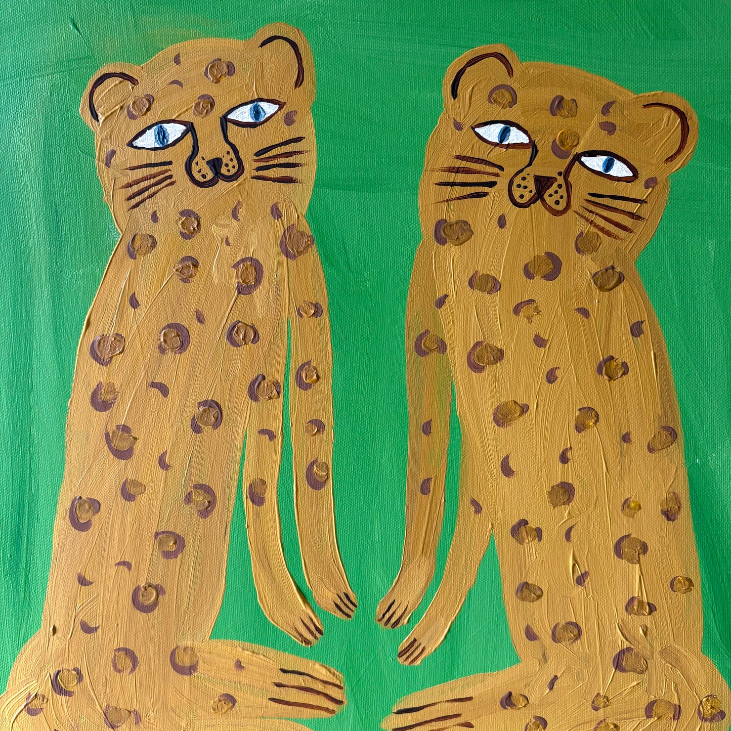 Two leopards.