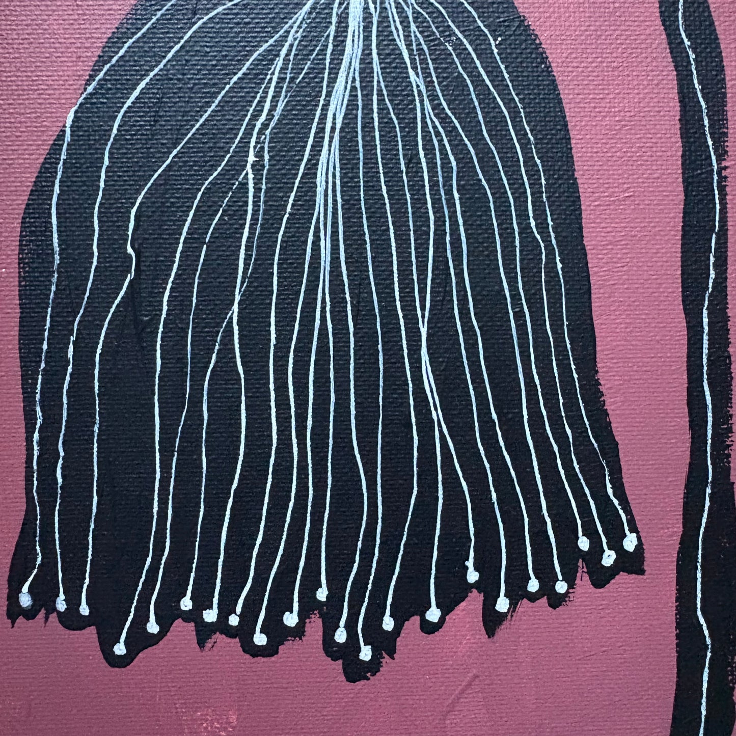 Two black flowers