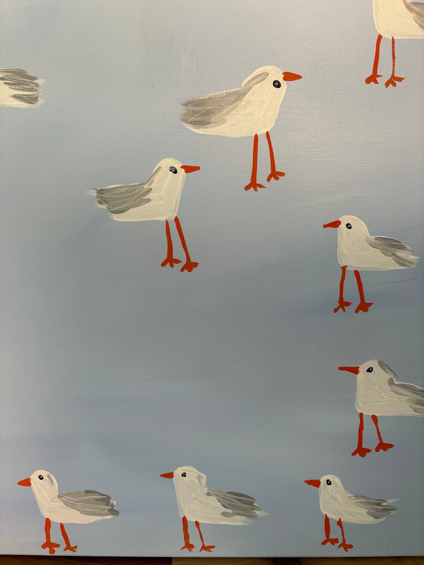 A squabble of seagulls.