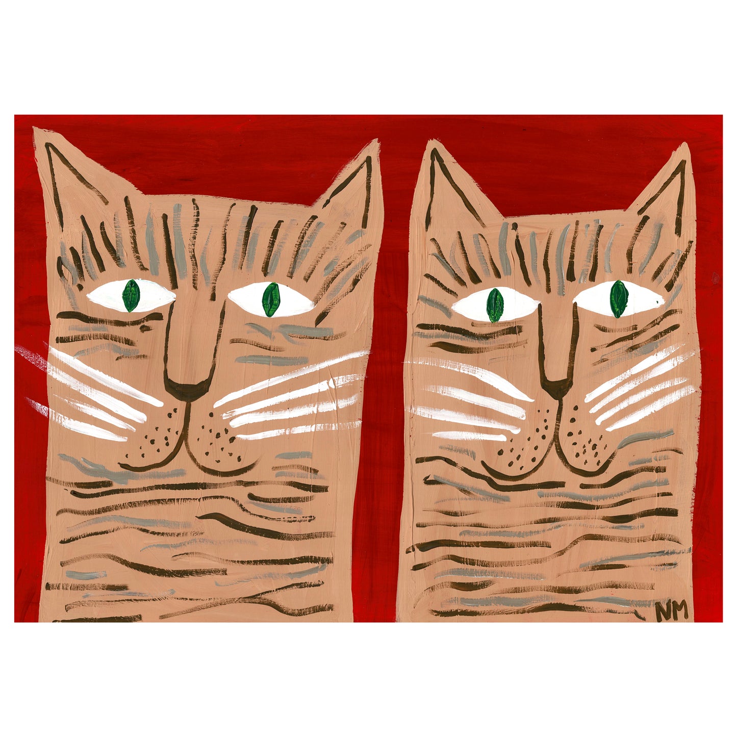 Two tabby friends print.