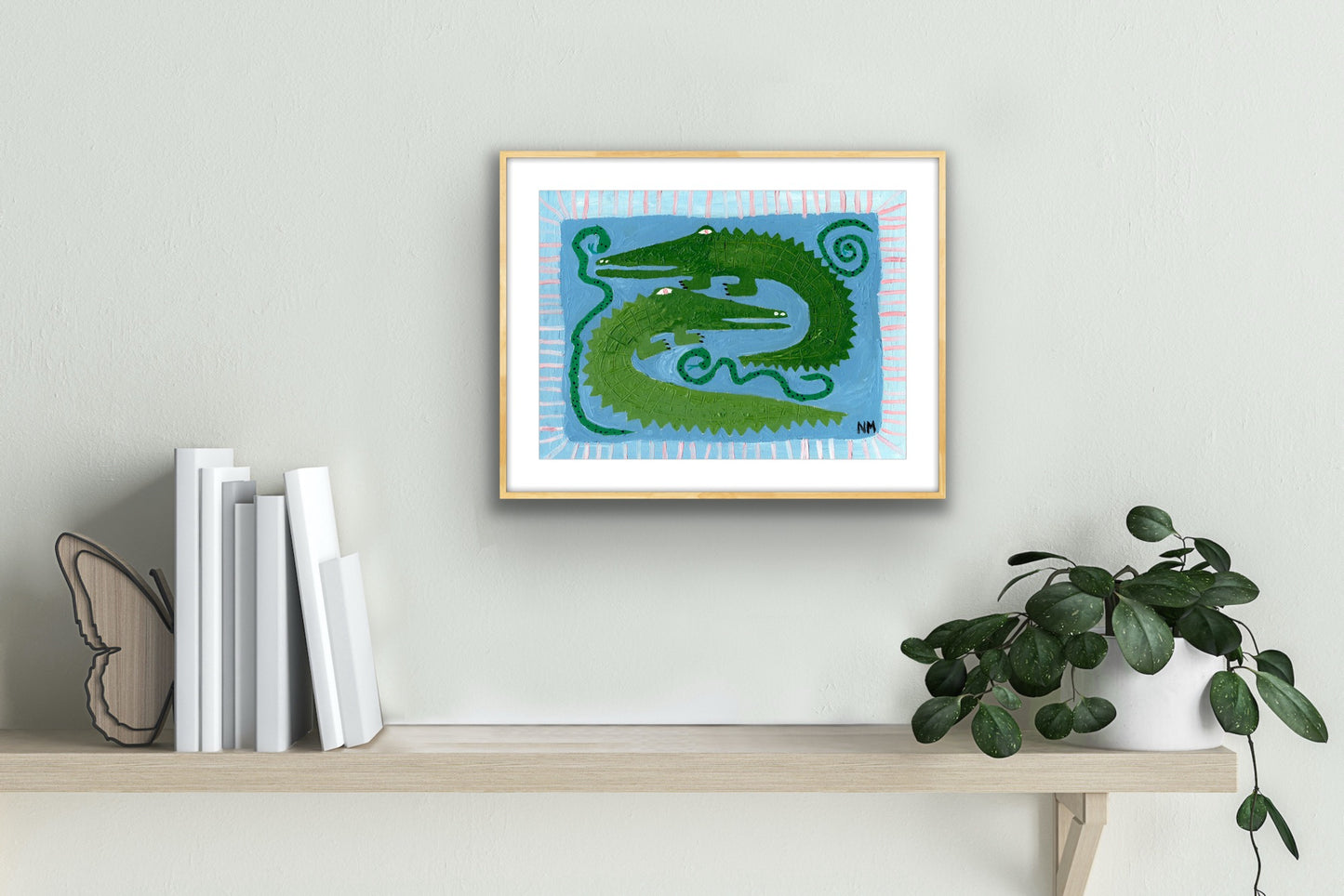 Crocodiles and snakes print.