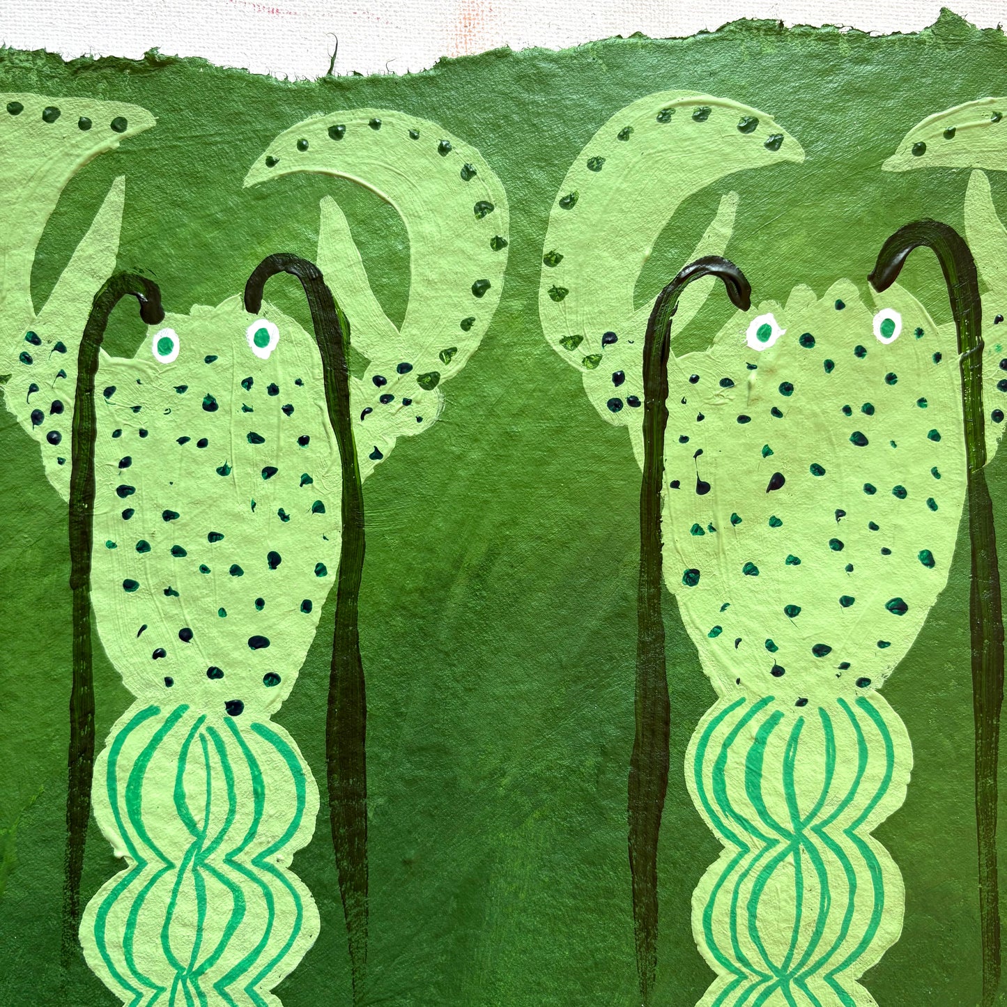 Green lobsters.